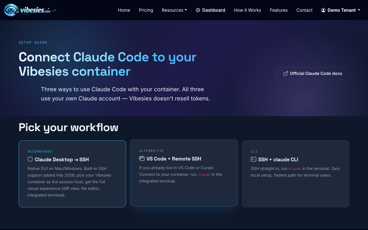 Connect Claude Code with your Claude Pro/Max OAuth token or Anthropic API key.